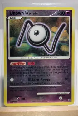 Unown N 69/132 Reverse Holo Foil Vintage Pokemon Card. - Image 1