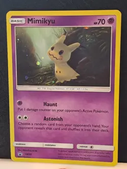 Pokemon TCG Card Mimikyu SM29 Holo Black Star Promo Sun & Moon NM - Image 2