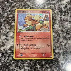 2006 Vintage Pokemon TCG Legend Maker Reverse Holo Stamped Growlithe 55/92 LP/MP - Image 1