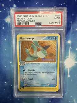 PSA 9 Pokemon Marshtomp Winner Black Star Promo Card #011 Nintendo 2003 - Image 1