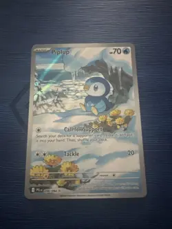 Pokemon TCG Piplup 098/094 Illustration Rare ME02: Phantasmal Flames - Image 1