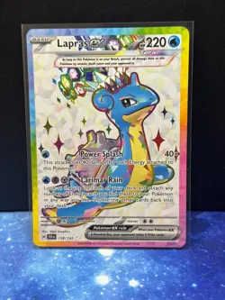 Lapras EX 158/142 Holo Ultra Rare S&V Stellar Crown Pokemon Card - Image 1