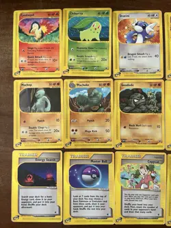 Lotto 18 Pokemon Card Set Expedition Eng - Chikorita Cyndaquil Dratini Abra - - Image 2