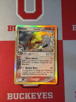 Pokemon TCG Flareon Delta Species Holo Card 5/113 Ungraded MP/LP - Image 1