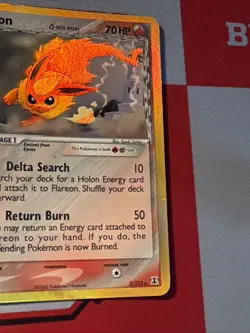 Pokemon TCG Flareon Delta Species Holo Card 5/113 Ungraded MP/LP - Image 3