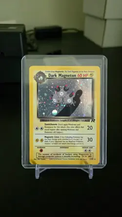 2000 Pokemon TCG Dark Magneton 11/82 Team Rocket Holographic card - Image 1