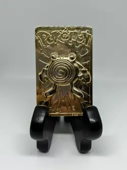 1999 Burger King Nintendo Pokemon 23K Gold Plated Poliwhirl Promo Card - Image 1