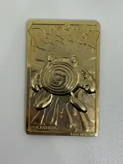 1999 Burger King Nintendo Pokemon 23K Gold Plated Poliwhirl Promo Card - Image 4