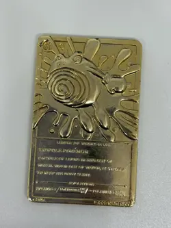 1999 Burger King Nintendo Pokemon 23K Gold Plated Poliwhirl Promo Card - Image 5