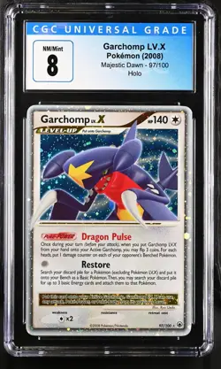 2008 Pokemon #97/100 Garchomp LV.X Majestic Dawn CGC 8 - Image 2