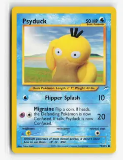 Psyduck 079/105 Neo Destiny Yuka Morii Pokemon TCG Vintage Common Near Mint NM - Image 1