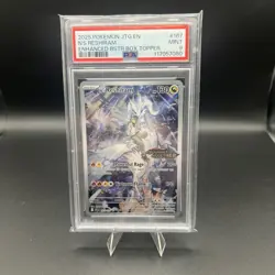 2025 Pokemon Enhanced Booster 167 N's Reshiram PSA 9 Journey Together Box Topper - Image 1