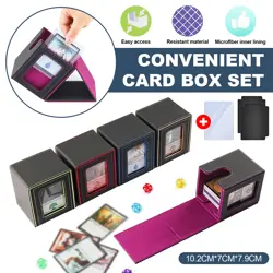 Trading Card Storage Box With 2 Dividers, 1 Toploader&Commander Window Display - Image 1