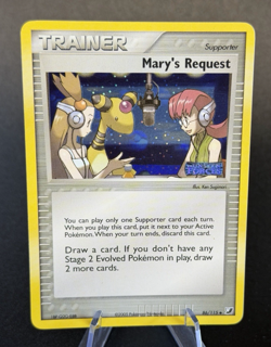 2005 Pokemon Mary's Request Ex Unseen Forces Stamped Reverse Holo 86/115 LP - Image 2