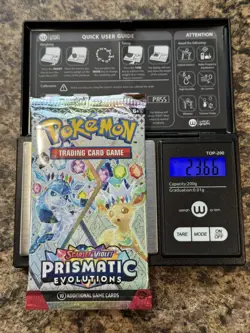 Pokemon Prismatic Evolutions VERY HEAVY 23.66g New Sealed Booster Pack God PackU - Image 1
