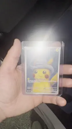 Grey Felt Hat Van Gogh Pikachu SVP 085 Rare Pokemon TCG Promo Collectible Card - Image 2