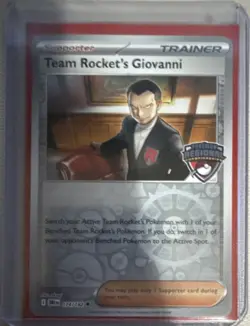 Team Rocket's Giovanni 174/182 Regional Champs Stamped Reverse Holo Promo - Image 1