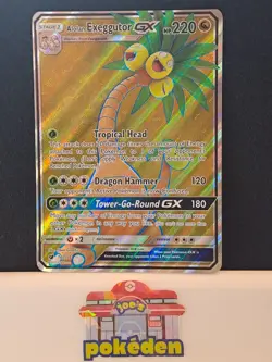 Alolan Exeggutor GX (Full Art) 107/111 Sm-Crimson Invasion Holo Pokemon TCG NM - Image 1