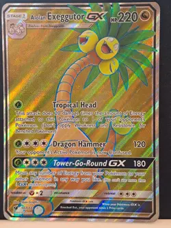 Alolan Exeggutor GX (Full Art) 107/111 Sm-Crimson Invasion Holo Pokemon TCG NM - Image 2