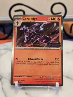 Pokemon TCG Ceruledge (Prerelease) [Staff] 014 Me: Mega Evolution Promo Holo NM - Image 1