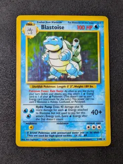 Blastoise 2/102 Base Set Holo Rare Unlimited WOTC Pokemon 1999 MP - Image 4