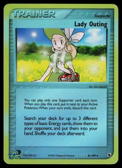 Pokemon Card - Lady Outing Ruby & Sapphire 83/109 Reverse Holo Uncommon - Image 1