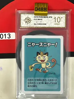 Grade10 2019 Pokemon Meowth Playing Card Japanese Old Maid - Image 1