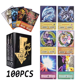 100pcs Yu-Gi-Oh Anime Style Cards Blue Eyes Dark Magician Exodia - Image 5