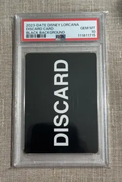 2023 Disney Lorcana - BOLD LARGE WORDING Font Discard Error Card PSA 10 GEM MINT - Image 1