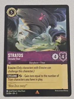 Disney Lorcana - Stratos - Tornado Titan 55/204 - NON Foil Into the Inklands - Image 1