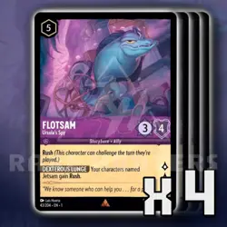 Flotsam Ursula'S Spy 043/204 R x4 The First Chapter Disney Lorcana - Image 1