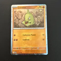 Larvitar 105/197 Cosmos Holo Promo Obsidian Flames Pokemon Card - Image 1