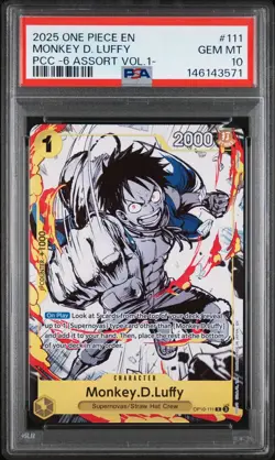 2025 ONE PIECE OP10-111 PREMIUM CARD COLLECTION VOL 1 MONKEY D LUFFY PSA 10 - Image 1