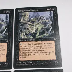 MTG Magic The Gathering Card Gangrenous Zombies Summon Zombies Black Ice Age X4 - Image 4