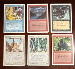 Magic The Gathering TCG Revised 6 Card Lot - Image 1