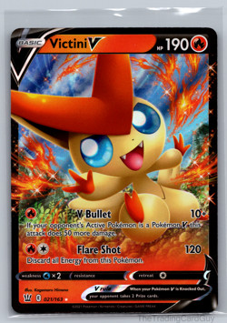 Victini V - 021/163 - Ultra Rare - Battle Styles - Pokemon Card - NM - Image 1