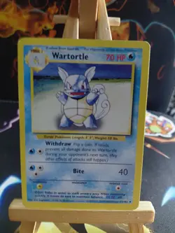 Pokemon TCG Wartortle Base Set, Unlimited Uncommon Card 42/102 LP Condition - Image 1