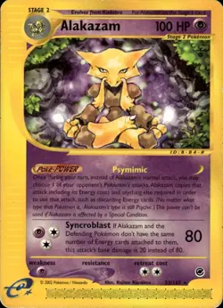 Alakazam 33 Rare Expedition 033/165 Psychic Pokemon Card - Image 1