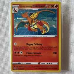 Pokemon TCG Special Delivery Charizard Black Star Promo Card SWSH075 SEALED - Image 3