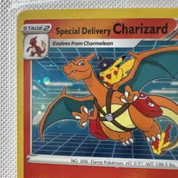 Pokemon TCG Special Delivery Charizard Black Star Promo Card SWSH075 SEALED - Image 5