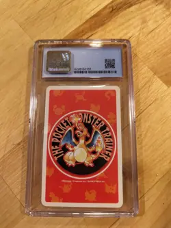 1996 Pokemon Growlithe Red Back Poker Playing Card Queen of Clubs- CGC 7.5 - Image 2