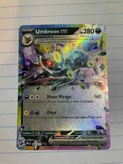 Pokemon TCG Umbreon EX 060/131 Double Rare Holo Card Prismatic Evolutions NM - Image 1