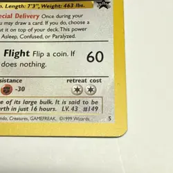 Pokemon TCG Dragonite Black Star Promo Card #5 - MP/LP - Image 5