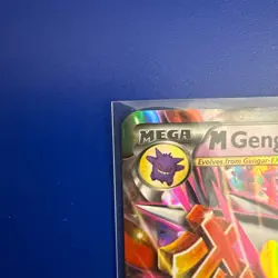 Pokemon TCG M Gengar EX Black Star Promo XY166 Shiny Holo Card Moderately Played - Image 3