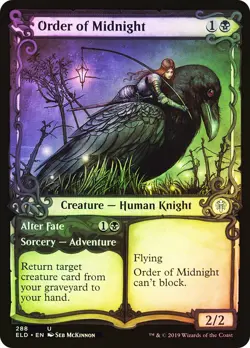MTG FOIL Order of Midnight // Alter Fate Showcase - Throne of Eldraine #288 - Image 1