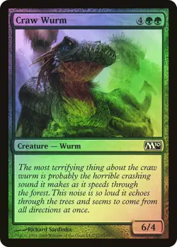 MTG FOIL Craw Wurm - Magic 2010 #173 - Image 1
