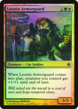 MTG FOIL Leonin Armorguard - Alara Reborn #072 - Image 1
