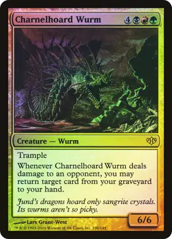 MTG FOIL Charnelhoard Wurm - Conflux #100 - Image 1