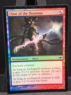 Clout of the Dominus FOIL Eventide MTG Original 99/180 LP Aura Shroud Haste - Image 1