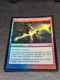 Clout of the Dominus FOIL Eventide MTG Original 99/180 LP Aura Shroud Haste - Image 3